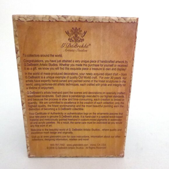 NEW 2008 G. DeBrekht HAND PAINTED SANTA CLAUS CHRISTMAS ORNAMENT - Picture 12 of 13